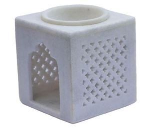 Handmade Indian Stone <b>Reed</b> <b>Diffuser</b> Set Marble Aroma <b>Diffuser</b> Incense Burner White Home Decor - Product Image 4
