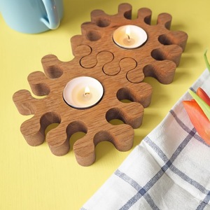 Wooden Hexagon Shape Handmade <b>Tea</b> <b>Light</b> Holder Christmas & Easter Home Decoration Eco-Friendly Gift Universal Art Creation - Product Image 3