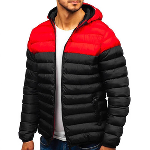 Water-Resistant Eco-Friendly <b>Men</b> <b>Puffer</b> <b>Jacket</b>-Custom Lightweight Windproof <b>Hooded</b> Zipper Knitted Solid Warm Streetwear - Product Image 4