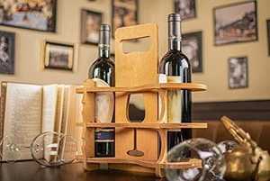 Porte-bouteille à vin simple en bois de luxe moderne pour comptoir avec design résistant à la rouille - Product Image 4