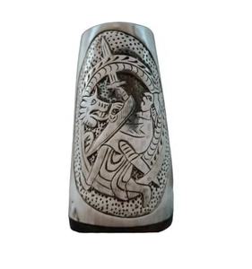 Jarra de cuerno de búfalo pulido de gran calidad, tazas de cerveza artesanales religiosas inspiradas en animales naturales, recuerdo de cuerno para beber vikingo - Product Image 3