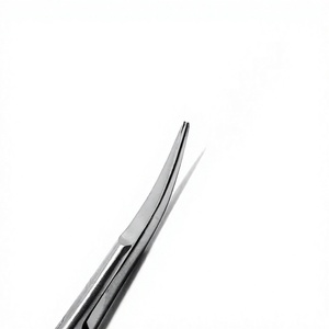 Ciseaux de précision de qualité supérieure, couleur noir mat, pointe argentée, acier inoxydable, poignée antidérapante, pointe droite et aiguisée - Product Image 3