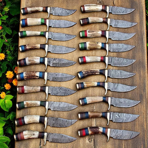 Couteau de chasse/découpe personnalisable en acier inoxydable OEM avec manche en bois Pakka, étui en cuir, fabrication artisanale, marque ZA DAMASCUS MAKERS - Product Image 3