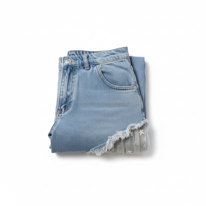 Jeans évasés pour femmes, taille haute, patchwork de paillettes, maille respirante, fabrication sur mesure OEM, vente en gros - Product Image 5