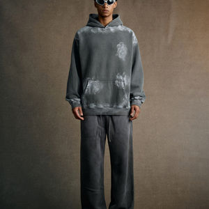 Sweat-shirts à capuche pour hommes en molleton épais 400 g/m² en coton, personnalisables avec logo, effet délavé, style streetwear, haute qualité, vente en gros - Product Image 3