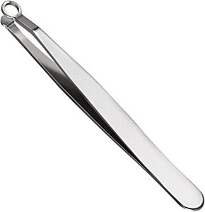 Pince à épiler de précision pour poils du nez en acier inoxydable, pince à sourcils à pointe fine, droite, moderne et durable pour le nettoyage et la coupe des poils du nez - Product Image 1