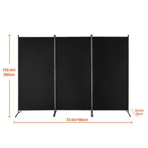 Divisorio per Stanza a 3 Pannelli dal Design Semplice, Schermo Portatile Autoportante per Privacy, Separatore Pieghevole per Ambienti - Product Image 4