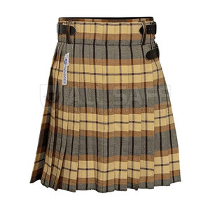 Asequible para hombre Utility Kilt Mezcla de algodón transpirable Tartan Pliegues Bolsillos de carga Dobladillo reforzado Hebillas ajustables para festivales - Product Image 2