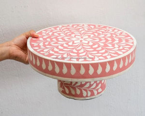 Soporte de pastel con incrustaciones de hueso para decoración del hogar, soporte de pastel con incrustaciones de hueso para regalos de Ramadán, alta calidad, fabricante indio - Product Image 1