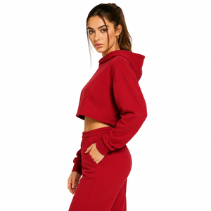 <b>woman</b> <b>crop</b> <b>hoodie</b> with comfortable relaxed fit breathable premium fabric stylish look suitable <b>for</b> travel fitness and leisure we - Product Image 2