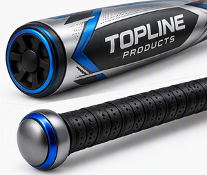 Bate de béisbol Topline Products de 28 pulgadas con barril de 2.5 pulgadas, ligero, de una pieza, color azul plateado, para jugadores de nivel profesional. - Product Image 5