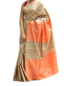 Beautiful Handloom Tussar Silk Saree Bhagalpuri Printed Sari for <b>Weddings</b> Festivals Office & Cultural Day Celebrations - Product Image 2