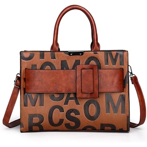 Custom Womens Leather <b>Tote</b> <b>Bag</b> Vintage Printed Shoulder Handbag Fashion Shopping <b>Work</b> Carryall Purse OEM Wholesale Supplier - Product Image 1