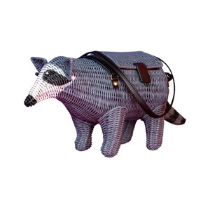 Panier de rangement artisanal en rotin en forme d'animal, organisateur en osier, boîte à jouets décorative, en fibre végétale durable - Product Image 5
