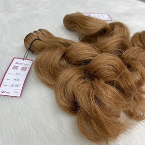 Paquets de trame de cheveux vierges Remy cheveux brésiliens 100% Natural Wave Machine Double Weft Extensions Darker Dye Ready - Product Image 4
