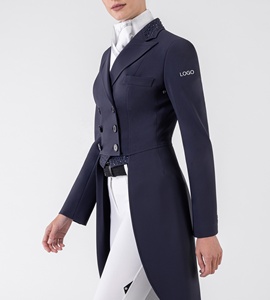 Tailcoat de Logo personnalisé pour femmes de vente chaude pour la compétition équitation durable équestre sur mesure par Horsekraft avec strass - Product Image 3