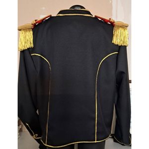 Chaqueta de húsar de la era de la Restauración francesa del siglo XIX, uniforme ceremonial con epaulettes y aiguillettes, vintage. - Product Image 2