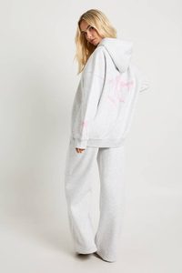 Ensemble de survêtement décontracté d'hiver pour femme, 2 pièces, à capuche, en polyester/coton écologique, respirant, sweat-shirt et pantalon de survêtement - Product Image 2