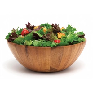 Tazón de Madera de Acacia de Primera Calidad con Acabado Pulido para Servir Ensaladas, Frutas y Aperitivos, Tazones para Comida - Product Image 5