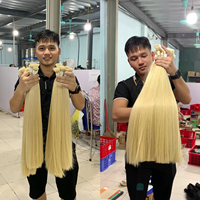 Extensiones de Cabello Vietnamita 100% Natural, Cabello Humano al Por Mayor # Fibras Sintéticas Color Rubio 613 Sin Mezcla