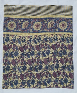 Hand Block Print Cotton <b>Sarong</b> Pareo Indigo Floral Beach <b>Wrap</b> for Women Boho Bikini Cover Up Lightweight Resort Vacation Wear - Product Image 1