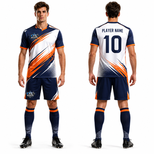 Nuevo Conjunto de Uniforme de Fútbol Personalizable, Tela Deportiva de Poliéster Birdseye Premium, Ligera, de Secado Rápido y Flexible para Competencia - Product Image 1