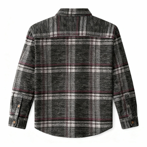 High Quality Winter <b>Mens</b> Plaid <b>Flannel</b> Streetwear Shirt <b>Jacket</b> Hooded Thermal Fleece with Front Logo - Product Image 5