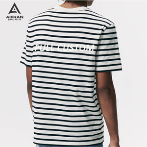 Camiseta Aifran Premium con Forro, de Algodón Elástico de Lujo para Hombre, Ropa Urbana, Logotipo Personalizado, Proveedor Mayorista de Alta Calidad - Product Image 2