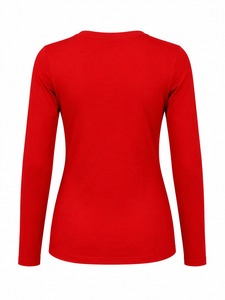 T-shirt à manches longues pour femme, vêtements personnalisés, coton premium, col rond, manches longues, mode décontractée, streetwear, coupe décontractée, marque privée - Product Image 6