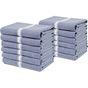 Factory Wholesale Nordic Simple Style Solid Color Yarn-Dyed Pure Cotton Rectangle <b>Kitchen</b> Towel Napkin Machine Washable for - Product Image 6