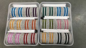 Beautiful Rajwadi Bangles Set for Women Bridal Wear Fancy Metal Bangles with Sparkling Stones Offered in Various Color Variation - Product Image 3