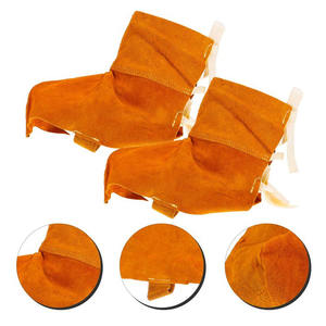 Protège-pieds en cuir personnalisé pour travaux de soudage, couvre-chaussures de sécurité pour soudeurs en cuir de vachette pleine fleur, portables et durables - Product Image 3