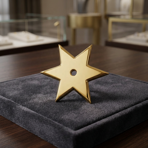 Poignée de meuble en laiton de qualité supérieure, forme étoile, design élégant, durable, finition nickel satiné, pour la maison et le bureau - Product Image 4