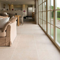 Tuile de pierre de marbre de calcaire beige de calcaire de perle de Sinai dégringolée 600*300 pour le plancher extérieur de piscine