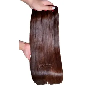 Paquetes de cabello de lujo vietnamita virgen Premium, peluca de cabello humano brasileño recto de hueso de larga duración, extensiones de cabello sin químicos