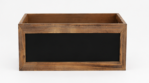 Farmhouse Handmade Eco-Friendly Wooden Organizer Box Chalkboard Front Rustic Storage Container for <b>Kitchen</b> <b>Pantry</b> Countertop - Product Image 6