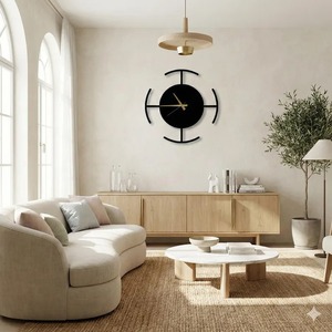 Minimal Black <b>Wall</b> <b>Clock</b> For Kitchen And Dining Area Adds Clean And Modern Functional <b>Wall</b> <b>Decor</b> Wholesale From India - Product Image 2