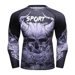 เสื้อกีฬาคุณภาพสูง โพลีเอสเตอร์ 100% ระบายอากาศ แห้งเร็ว แขนยาว พิมพ์ลายแบบซับลิเมชั่น สำหรับออกกำลังกาย ผู้ชาย - Product Image 6