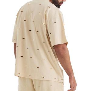 Camiseta Casual de Alta Calidad para Hombre, Corte Regular, Hombros Caídos, 100% Algodón, Transpirable, Manga Corta, Cuello Redondo, Unisex, Ecológica - Product Image 4