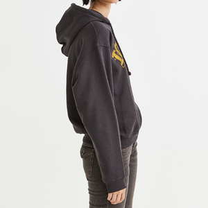 Nouveau sweat à capuche zippé en molleton 100 % coton bleu pour femme, personnalisable avec logo, collection 2026 - Product Image 4