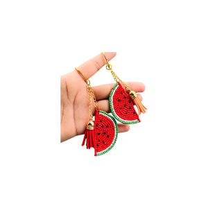 Custom Embroidered Beaded <b>Key</b> Ring Charm for Bags and <b>Keys</b> Handmade Fashion Keychain Bulk Manufacturer Export Quality - Product Image 2