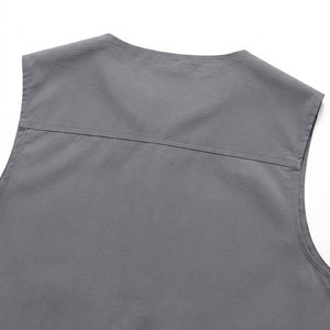 Mens Heavy Duty <b>Canvas</b> <b>Work</b> Vest Wholesale Supplier Utility Sleeveless <b>Jacket</b> With Chest Pockets Lower Storage Compartments Vest - Product Image 3