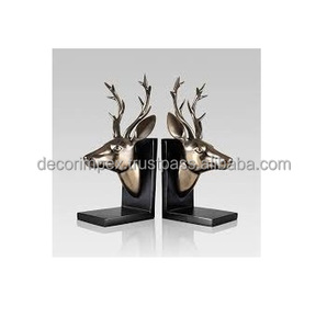 Serre-livres décoratifs avec bois de cerf ou de wapiti vintage. Les matériaux courants comprennent la polyrésine durable, l'aluminium en laiton coulé - Product Image 3