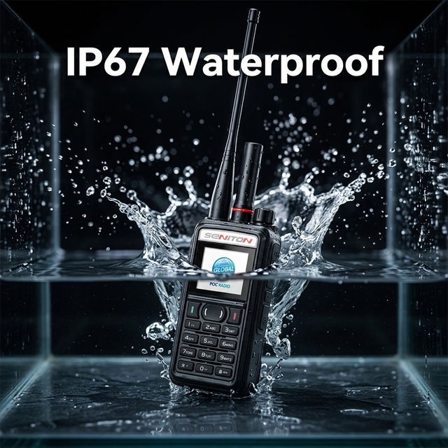 Dual-Mode Global 4G POC Walkie Talkie SIM TYPE-C Charging IP-67 Waterproof Intercom Long RangeTwo Way Radio UHF Analog Digital