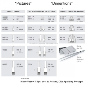 Cardiovascular Surgery Manual Micro <b>Clamps</b> Single Double Microvascular Micro Vessel V Pattern Surgical Instruments Custom - Product Image 3