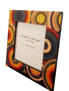 Colorful Creative Vertical Wood Decorative Photo <b>Frame</b> with Inlaid Design for Home <b>Wall</b> Display - Product Image 1