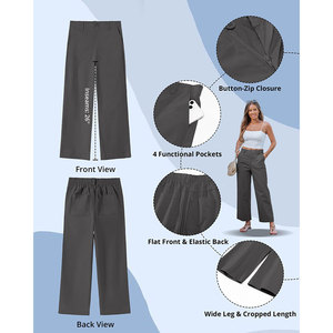 Servicio OEM, Pantalones Chinos para Mujer al por Mayor, Precio Económico, Corte Moderno, Largos, con Logotipo Personalizable, Textura Suave - Product Image 6