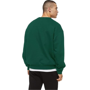 Suéter de Punto para Hombre, Color Verde Sólido, 100% Algodón Orgánico, Manga Larga, para Otoño, Anti-Pilling y Anti-Arrugas - Product Image 3