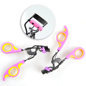 Recourbe-cils pour femme avec peigne et pince à épiler pour faux cils, pince cosmétique, recourbe-cils rechargeable en plastique bleu et violet - Product Image 4