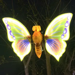 Fata ghirlanda luci festival di natale led farfalla luci di natale all'aperto impermeabile illuminazione decorativa per la casa